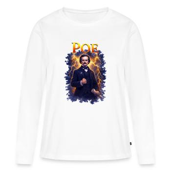 Portrait d’Edgar Allan Poe - T-shirt manches longues Premium bio Femme - blanc - Devant - Julia (174cm)