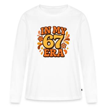 In My 67 Era Italian Brainrot Humor Geburtstag - Frauen Premium Bio Langarmshirt - Weiß - Vorne - Julia (174cm)