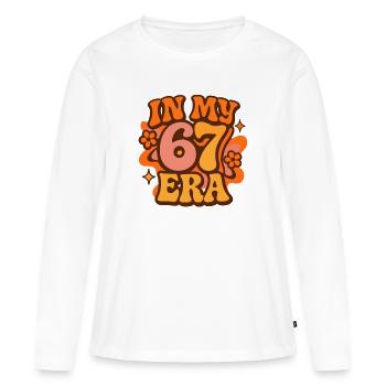 In My 67 Era Italian Brainrot Humor Geburtstag - Frauen Premium Bio Langarmshirt - Weiß - Vorne - Julia (174cm)