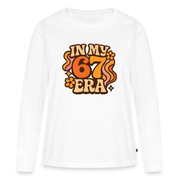 In My 67 Era Italian Brainrot Humor Geburtstag - Frauen Premium Bio Langarmshirt - Weiß - Vorne - Julia (174cm)