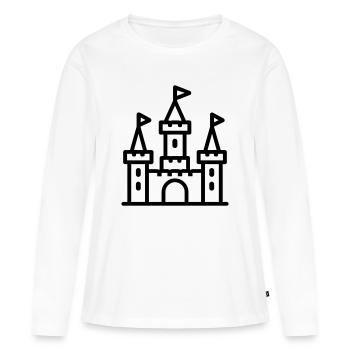 château - T-shirt manches longues Premium bio Femme - blanc - Devant - Julia (174cm)