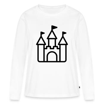 château - T-shirt manches longues Premium bio Femme - blanc - Devant - Julia (174cm)