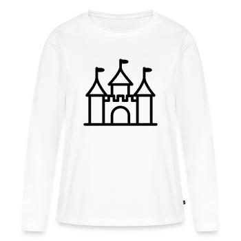 château - T-shirt manches longues Premium bio Femme - blanc - Devant - Julia (174cm)