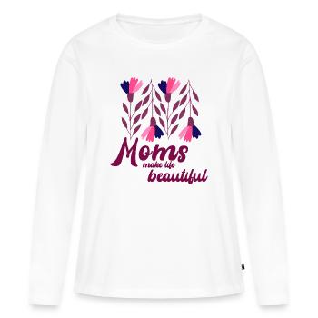 Funny Mom Grandma Mother's Day Gift Design Humor - Women's Premium Organic Long Sleeve Shirt - white - Front - Julia (174cm)