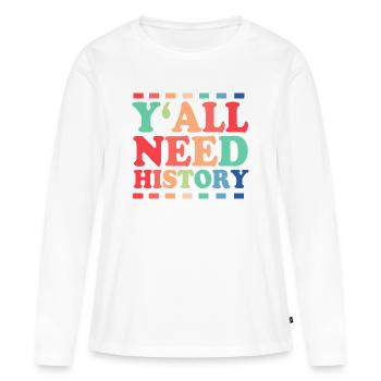 Geschichte Historiker Historisch - Frauen Premium Bio Langarmshirt - Weiß - Vorne - Julia (174cm)
