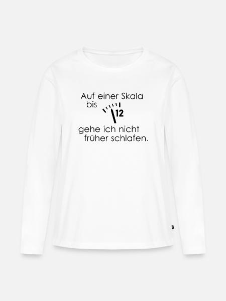 Auf einer Skala bis 12 - Frauen Premium Bio Langarmshirt - Weiß