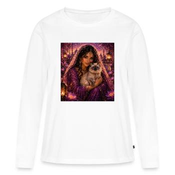 Dream Cat Sweet Magic - Women's Premium Organic Long Sleeve Shirt - white - Front - Julia (174cm)
