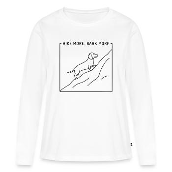 Marchez plus Aboiez plus - T-shirt manches longues Premium bio Femme - blanc - Devant - Julia (174cm)