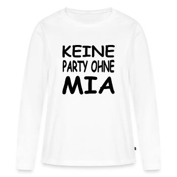 Mia - Frauen Premium Bio Langarmshirt - Weiß - Vorne - Julia (174cm)