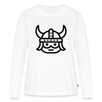 Wikinger - Frauen Premium Bio Langarmshirt - Weiß - Vorne - Julia (174cm)