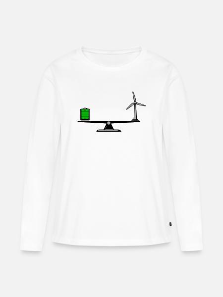 Verteile klug - Frauen Premium Bio Langarmshirt - Weiß