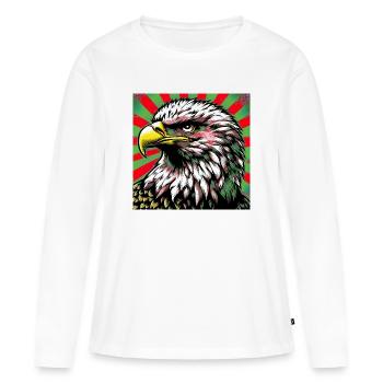 aigle - T-shirt manches longues Premium bio Femme - blanc - Devant - Julia (174cm)