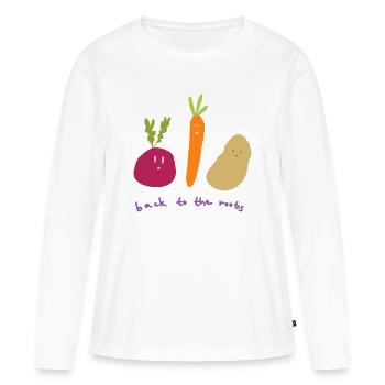 Back to the roots - Women's Premium Organic Long Sleeve Shirt - white - Front - Julia (174cm)