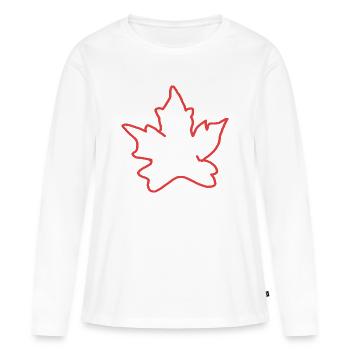 Canada - T-shirt manches longues Premium bio Femme - blanc - Devant - Julia (174cm)