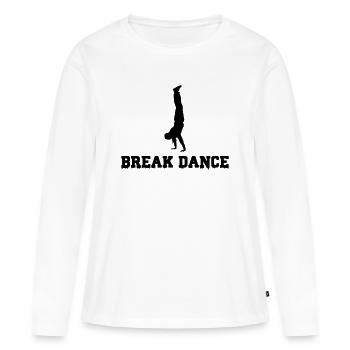 Danse break - T-shirt manches longues Premium bio Femme - blanc - Devant - Julia (174cm)