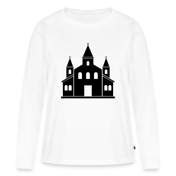 Kirche - Frauen Premium Bio Langarmshirt - Weiß - Vorne - Julia (174cm)