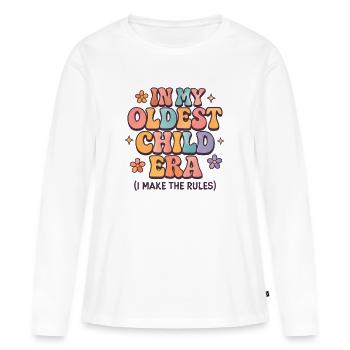 Daughter Family Humor In My Oldest Child Era - Women's Premium Organic Long Sleeve Shirt - white - Front - Julia (174cm)