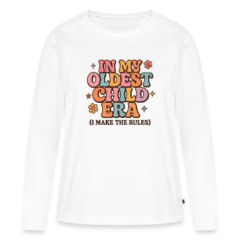 Daughter Family Humor In My Oldest Child Era - Women's Premium Organic Long Sleeve Shirt - white - Front - Julia (174cm)