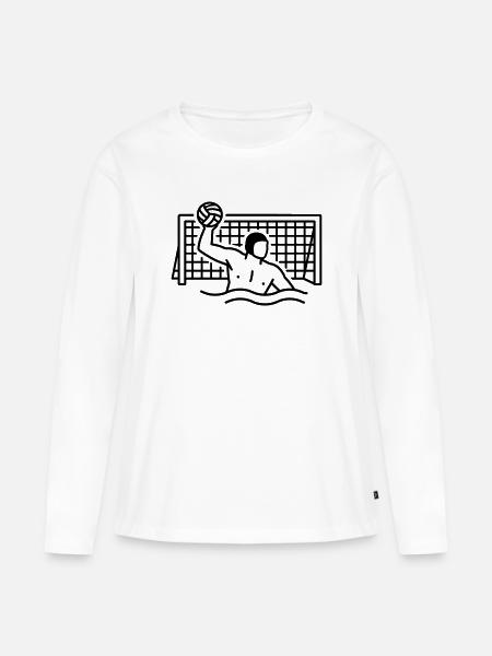 Wasserball - Frauen Premium Bio Langarmshirt - Weiß