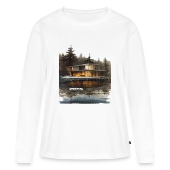 Disparus dans la maison du lac Comfort - T-shirt manches longues Premium bio Femme - blanc - Devant - Julia (174cm)