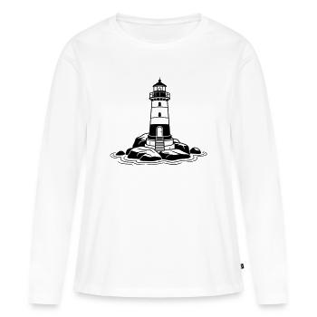 phare - T-shirt manches longues Premium bio Femme - blanc - Devant - Julia (174cm)