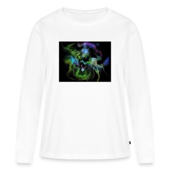 Cosmic Smoke Nebula Orb - Women's Premium Organic Long Sleeve Shirt - white - Front - Julia (174cm)