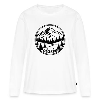 Alaska - T-shirt manches longues Premium bio Femme - blanc - Devant - Julia (174cm)
