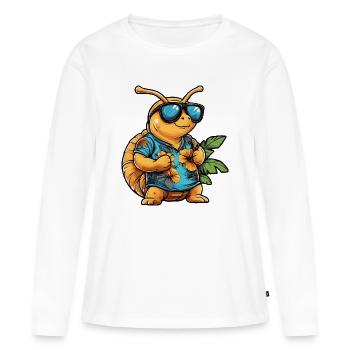 Vacances de la bande dessinée Snail - T-shirt manches longues Premium bio Femme - blanc - Devant - Julia (174cm)