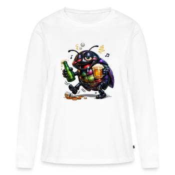 Drunk Tor - Frauen Premium Bio Langarmshirt - Weiß - Vorne - Julia (174cm)