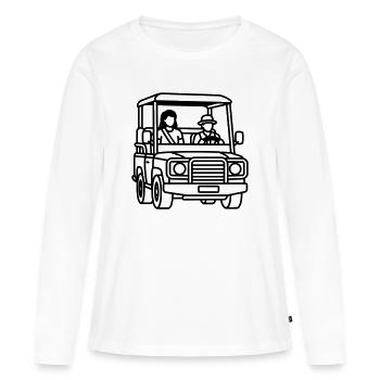 safari - T-shirt manches longues Premium bio Femme - blanc - Devant - Julia (174cm)