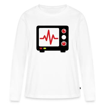 EKG Monitor Herzschlag Medizin - Frauen Premium Bio Langarmshirt - Weiß - Vorne - Julia (174cm)