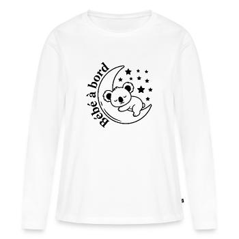 Baby-Koala-Autoaufkleber an Bord - Frauen Premium Bio Langarmshirt - Weiß - Vorne - Julia (174cm)