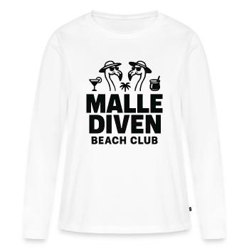 Malle Diven Beach Club Flamingo Mallorca Party - Women's Premium Organic Long Sleeve Shirt - white - Front - Julia (174cm)