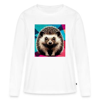 Igel - Frauen Premium Bio Langarmshirt - Weiß - Vorne - Julia (174cm)