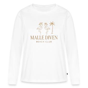 Malle Diven Beach Club Flamingo Mallorca Party - Women's Premium Organic Long Sleeve Shirt - white - Front - Julia (174cm)