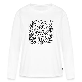 Self love - Women's Premium Organic Long Sleeve Shirt - white - Front - Julia (174cm)