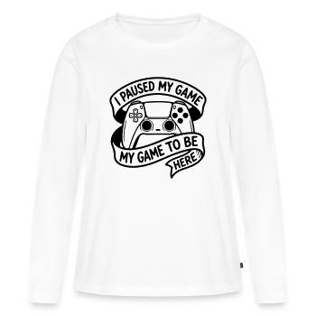 Jeux vidéo - T-shirt manches longues Premium bio Femme - blanc - Devant - Julia (174cm)
