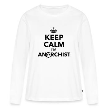 anarchist - T-shirt manches longues Premium bio Femme - blanc - Devant - Julia (174cm)