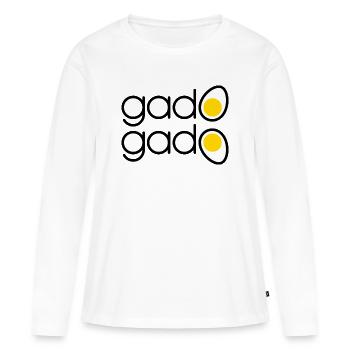 Indonesischer Gado Gado - Frauen Premium Bio Langarmshirt - Weiß - Vorne - Julia (174cm)