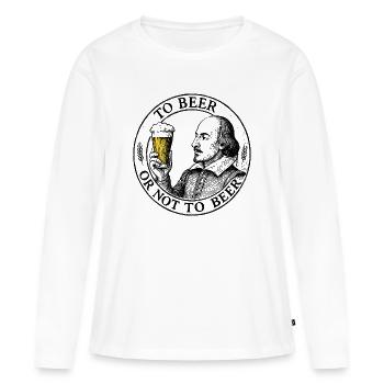 Bier oder nicht Bier - Frauen Premium Bio Langarmshirt - Weiß - Vorne - Julia (174cm)