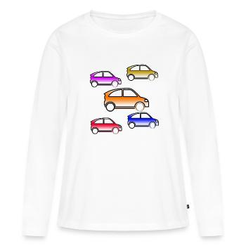 Automobiles - T-shirt manches longues Premium bio Femme - blanc - Devant - Julia (174cm)