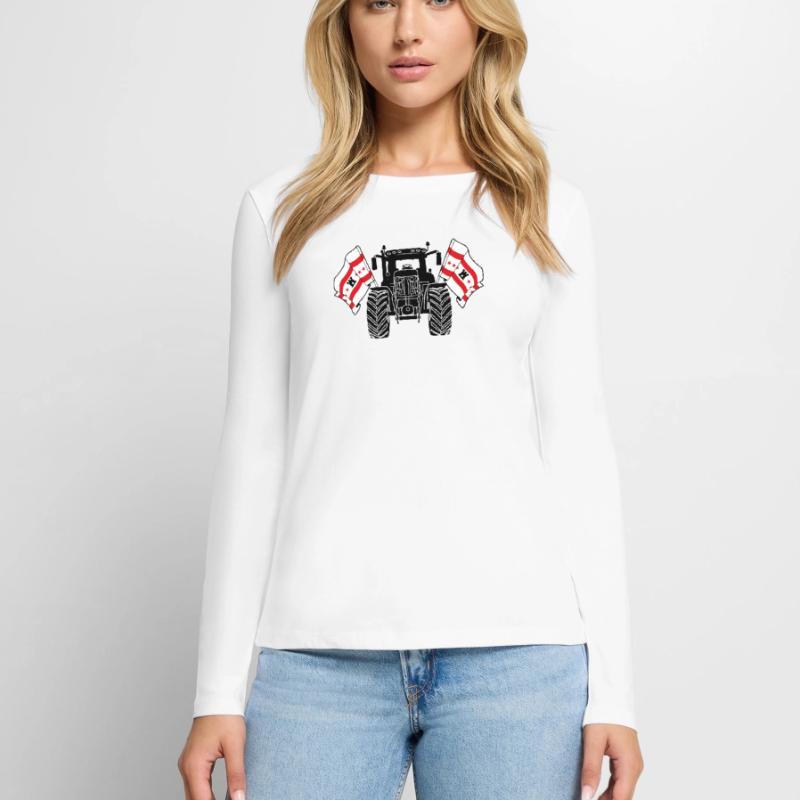 Drenthe_Tractor_Pride T-shirt manches longues Premium bio Femme