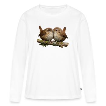 Troglodytes sur tige - T-shirt manches longues Premium bio Femme - blanc - Devant - Julia (174cm)