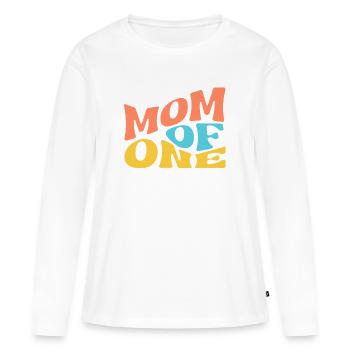 Mom of One - Women's Premium Organic Long Sleeve Shirt - white - Front - Julia (174cm)