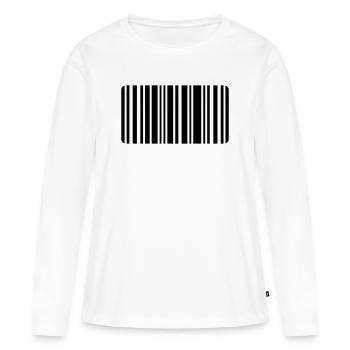 Barcode - Frauen Premium Bio Langarmshirt - Weiß - Vorne - Julia (174cm)