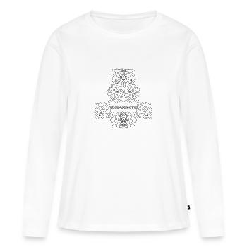 Réflexions - T-shirt manches longues Premium bio Femme - blanc - Devant - Julia (174cm)