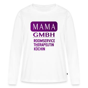 Muttertag Mama Gmbh - Frauen Premium Bio Langarmshirt - Weiß - Vorne - Julia (174cm)