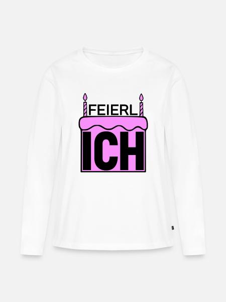 ich feierlich - Frauen Premium Bio Langarmshirt - Weiß