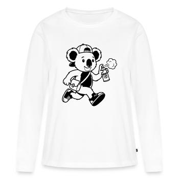 graffiti - T-shirt manches longues Premium bio Femme - blanc - Devant - Julia (174cm)