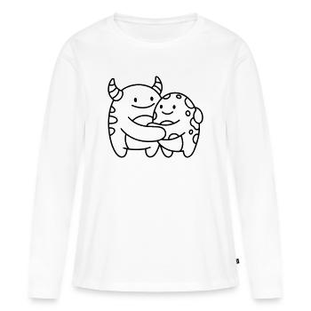 Monster - Frauen Premium Bio Langarmshirt - Weiß - Vorne - Julia (174cm)